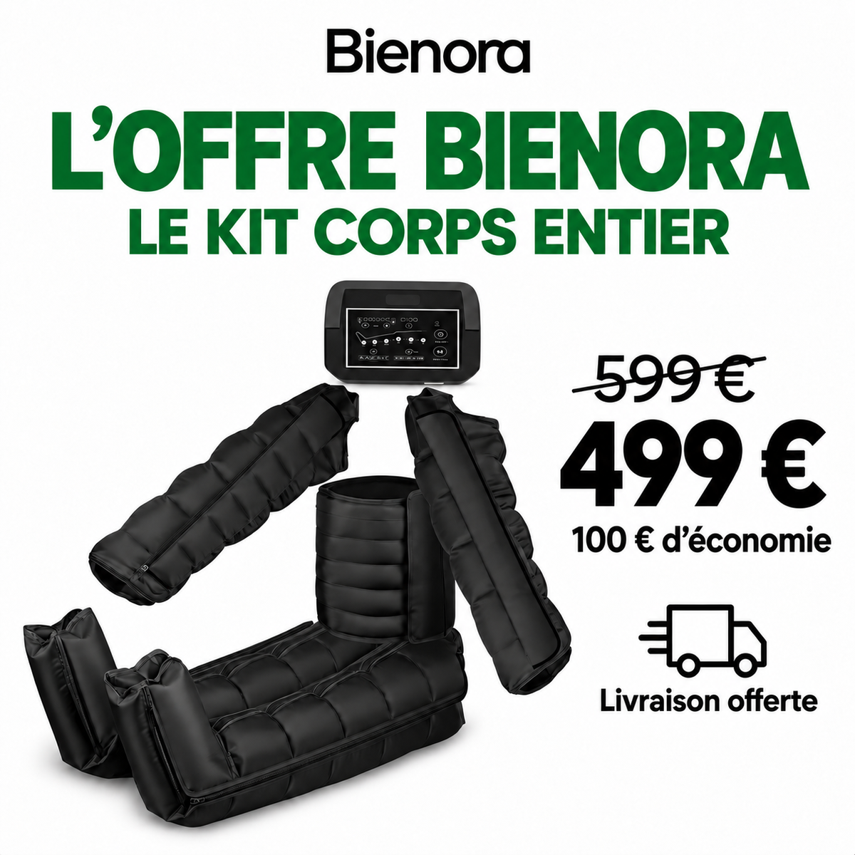 Offre Kit de Pressothérapie Bienora 499 euros