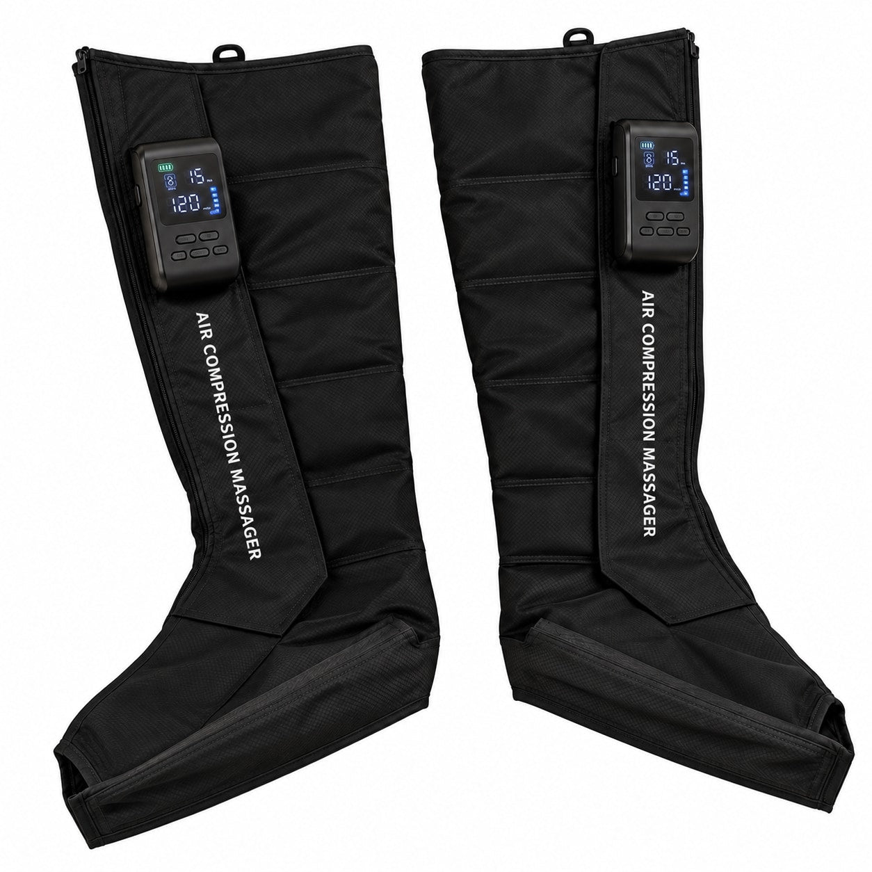 La paire de bottes avec ses boîtiers clipsés.